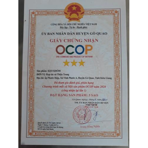 Giấy chứng nhận OCOP