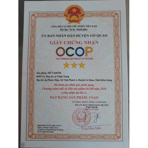 Giấy chứng nhận OCOP