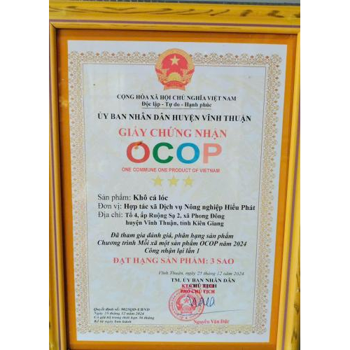 Bộ Giấy Tờ - Chứng Nhận Sản Phẩm Hợp Tác Xã Hiểu Phát