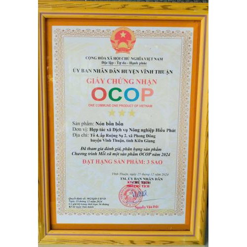 Bộ Giấy Tờ - Chứng Nhận Sản Phẩm Hợp Tác Xã Hiểu Phát